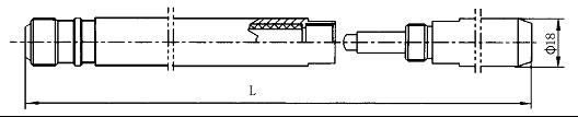 XDZ-1-l/18 Standard type hard rod high energy ignition gun (L＞1000mm) technical drawing