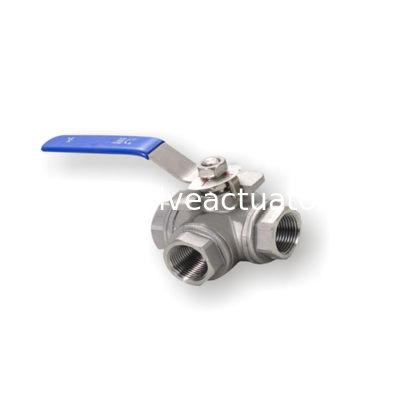 Bom preço. Tipo de aço inoxidável da bola de três maneiras da válvula da central elétrica de DN15 DN20 DN25 T/L em linha