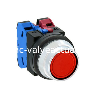 Bom preço. ABN2F11R 1NO Estrutura de contato interruptor de botão de pressão φ30 Tamanho do buraco de montagem com iluminação vermelha em linha