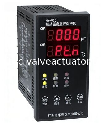 Bom preço. Monitor de Vibração e Temperatura Industrial Hua Heng HY-V201 com Amplitude de 0-500 µm, Saída 4-20mA e Display LED em linha